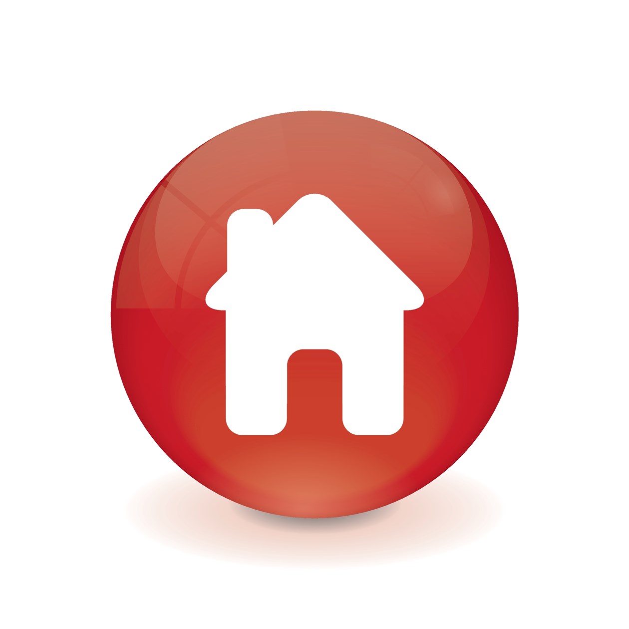 Rødt ikon med hus